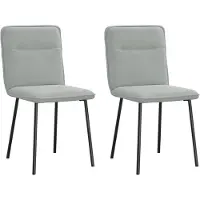 vidaXL Chaise de salle à manger 2 pcs. Gris clair velours