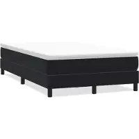 vidaXL Lit boxspring sans matelas noir 120x210 cm velours
