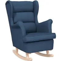 vidaXL Chaise à bascule bleu 74x90x102 cm tissu