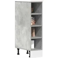 vidaXL Armoire basse Riga gris béton 20x44,5x81,5 cm Bois composite