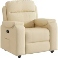 vidaXL Fauteuil relax Tissu Crème