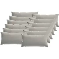 vidaXL Housse De Coussin 12 Pcs Heerlen Gris 40 X 80 Cm Polyester