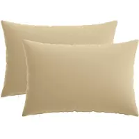 vidaXL Housse De Coussin 2 Pcs Heerlen Beige 40 X 60 Cm Polyester