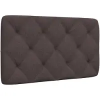 vidaXL Coussin de tête de lit brun foncé 90 cm Tissu