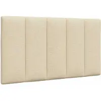 vidaXL Coussin de tête de lit "Hanko" Crème 90 cm Tissu