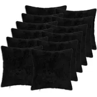 vidaXL Housse De Coussin 12 Pc Heerlen Noir 45 X 45 Cm