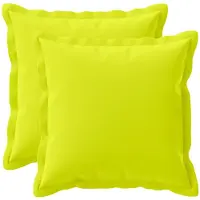 vidaXL Housse De Coussin 2 Pcs Houten Vert Vif. 50 X 50 Cm Polyester