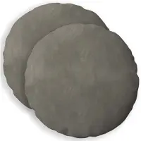 vidaXL Housse De Coussin 2 Pcs Heerlen Gris Clair Ø 30 Cm Velours
