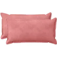 vidaXL Housse De Coussin 2 Pcs Houten Rose 40 X 80 Cm Velours