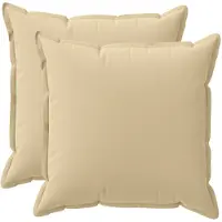 vidaXL Housse De Coussin 2 Pcs Houten Beige 55 X 55 Cm Polyester