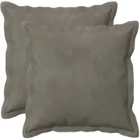 vidaXL Housse De Coussin 2 Pcs Houten Gris Clair 30 X 30 Cm Velours