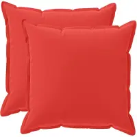 vidaXL Housse De Coussin 2 Pcs Houten Rouge 60 X 60 Cm Polyester