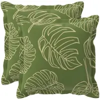 vidaXL Housse De Coussin 2 Pcs Houten Modèle Feuille 50 X 50 Cm