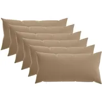vidaXL Housse De Coussin 6 Pc Heerlen Taupe 40 X 80 Cm Polyester