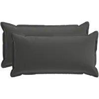 vidaXL Housse De Coussin 2 Pcs Houten Anthracite 40 X 80 Cm Polyester