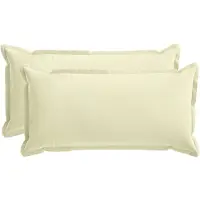 vidaXL Housse De Coussin 2 Pcs Houten Crème 40 X 80 Cm Polyester