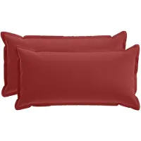 vidaXL Housse De Coussin 2 Pcs Houten Bordeaux 40 X 80 Cm Polyester