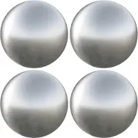 vidaXL Boule brossée, lot de 4, diamètre 10 cm, argent, acier inoxydable 201