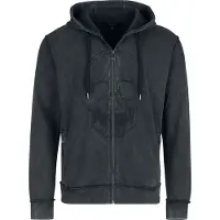 Black premium by emp Sweat-shirt zippé à capuche de - Crâne & Os - S - XXL - pour Homme - gris - Taille S