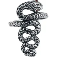 EtNox Bague de - Große Schlange - pour Femme - couleur argent - Taille 62