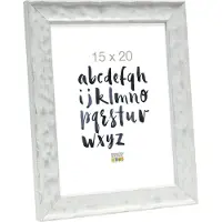 Deknudt Frames Deknudt S46HF1 : cadre en bois blanc ondulé, 18 x 24 cm