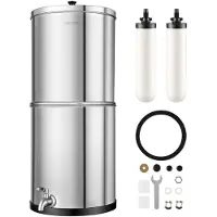 Vevor Système de Filtration d'Eau par Gravité 11,36 L Fontaine Filtrante