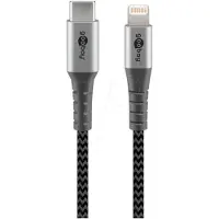 Goobay 49272 lightning cable 2 m Black, Grey