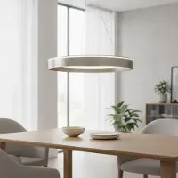 Lyora Lampe pendante moderne Olivia nickel Ø 78cm