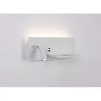 Artdelight Lampe de chevet Charge Blanc gauche avec le chargeur sans fil