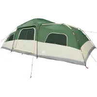 vidaXL Tente familiale avec protection contre la pluie, imperméable, pour 18 personnes, de couleur verte