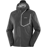 Salomon - Veste de trail imperméable et coupe-vent - Bonatti Pro Jkt M Deep Black - Taille M - Noir