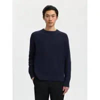 Selected Pull-over 'SLMBraun' bleu marine