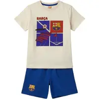 Cerdá Pyjama 'Short Pajamas Single Jersey FC Barcelona' blanc