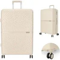 Solier Valise rigide de taille moyenne, 45 litres, pour bagages en soute, avec serrure TSA et 8 roulettes