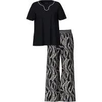 Ulla Popken Pyjama noir / blanc
