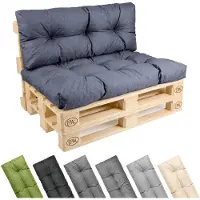 Garronda Ensemble de 2 coussins pour palettes , imperméables, résistants aux UV et à l'eau, pour canapé palette, modèle GD-0252, couleur bleu marine