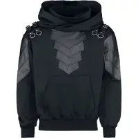 Punk Rave Sweat-shirt à capuche Gothic de - Punk Hooded Armor Element Hoodie - S - 5XL - pour Homme - noir - Taille M