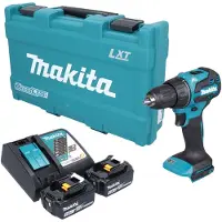 Makita Perceuse-visseuse sans fil DDF 490 RFK 18 V 65 Nm sans balais + 2 batteries 3,0 Ah + chargeur + mallette