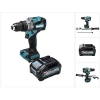 Makita Perceuse-visseuse à percussion sans fil HP 001 GM1 40 V max. 140 Nm XGT Brushless + 1 batterie 4,0 Ah - sans chargeur