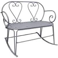 Esschert Design Belle Époque Banc à Bascule - Gris - 101,7 x 75 x H 90 cm