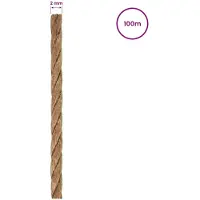 vidaXL Fil en jute 2 pcs 100 m 2 Naturel Jute 100% Tossa