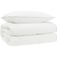 vidaXL Ensemble de couettes en duvet de canard, 90% duvet, modèle FULDA, 2 pièces, 150 x 200 cm, blanc