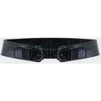 Killstar Ceinture Gothic de - Kihilist Nova Double Belt - pour Femme - noir - Taille XS-S