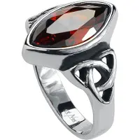 EtNox hard and heavy Bague Gothic de - Celtic Red - pour Femme - couleur argent - Taille 65