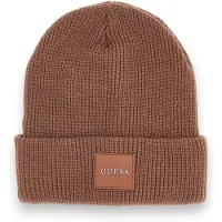 GUESS pour homme. AM9695POL01 Bonnet tricoté marron (M), Casuel, Viscose