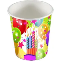Best Products Green Sac De 25 Gobelets En Carton Design Ballons Et Bougies 200cc