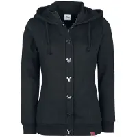 Minnie & Mickey Mouse Sweat-shirt zippé à capuche Disney de - Minnie - S - XXL - pour Femme - noir - Taille L