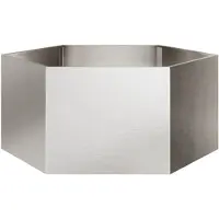 vidaXL Jardinière hexagone 104x90x45 cm acier inoxydable