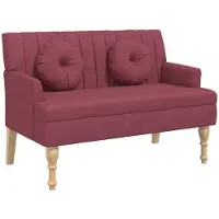vidaXL Banc avec coussins rouge bordeaux 113x64,5x75,5 cm tissu
