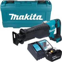 Makita DJR 187 ZK Scie sabre sans fil 18 V Brushless + 1 batterie 9,0 Ah + chargeur + mallette
